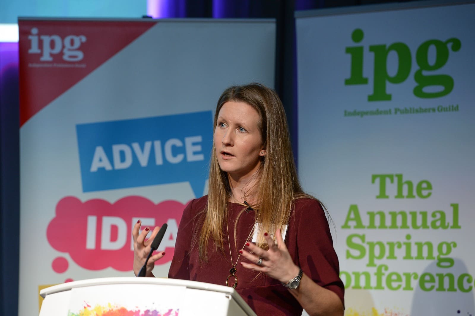 Amy Joyner speaking at the IPG Annual Spring Conference